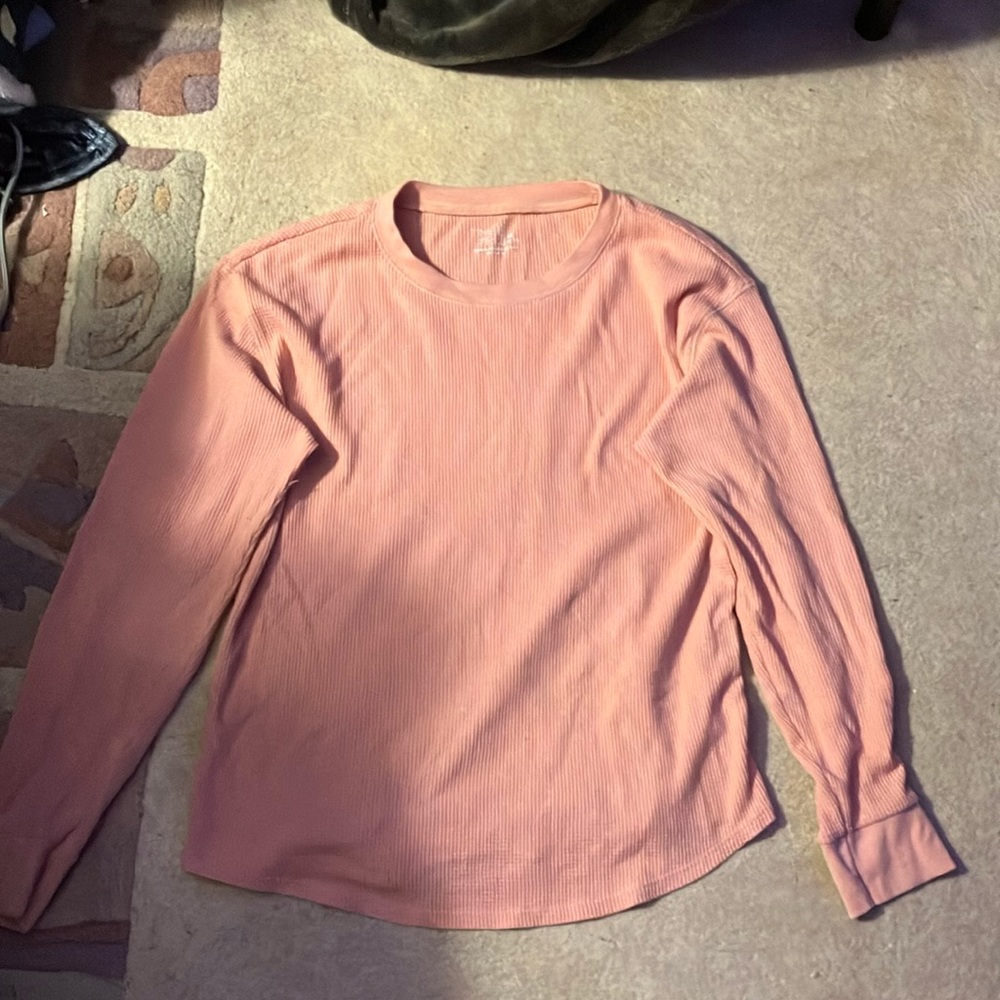Plain pink long sleeve shirt medium 8-10 girls